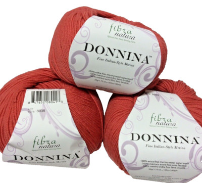 Fibra Natura Donnina Yarn  Coral Brandy  Extra Fine Merino Wool Superwash