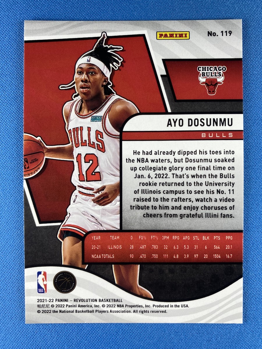 Ayo Dosunmu 2021-22 Panini Revolution #119 Rookie Chicago Bulls | eBay