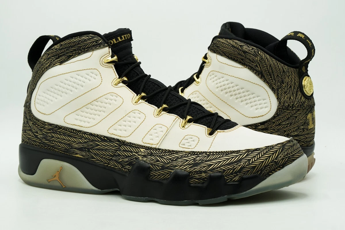 Jordan 9s top white and gold