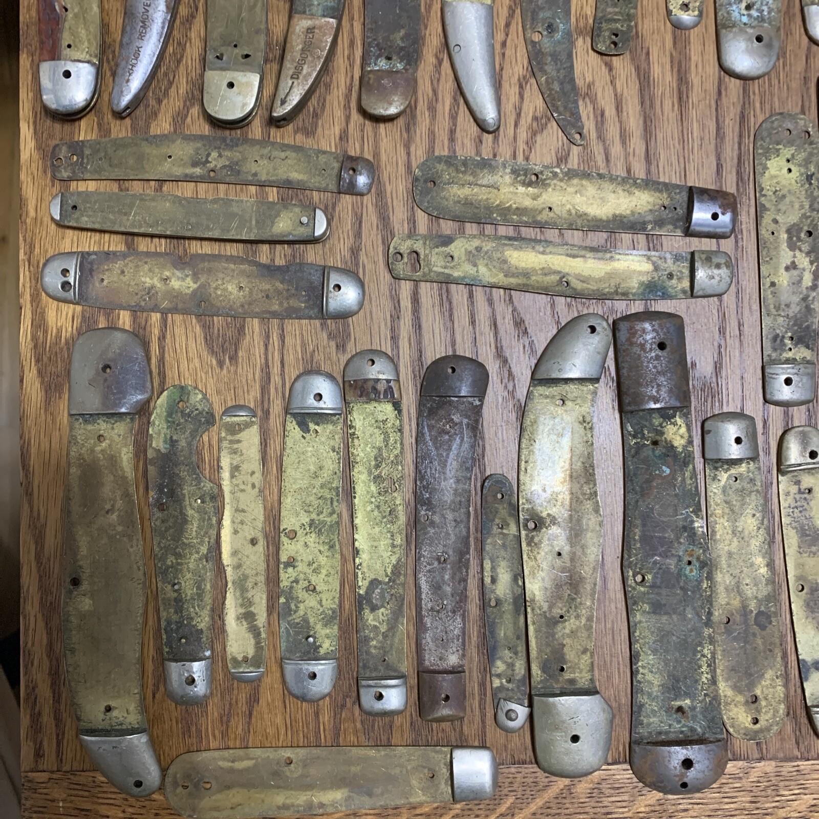 Vintage Lot Of Pocket Knife Brass Liners And Bolsters Parts Repair eBay