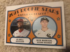 2021 Topps Heritage Jo Adelll Nick Madrigal Wrong Back Error Luke about On Back