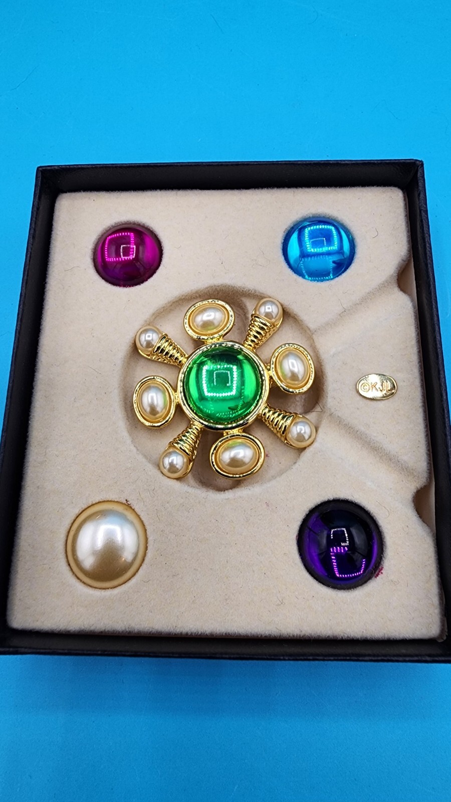 Kenneth Jay Lane KJL Interchangeable Pendant/Broo… - image 2