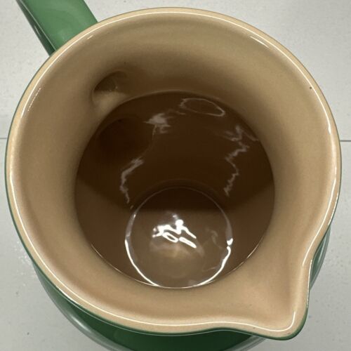 Le Creuset Stoneware Pitcher Ombre Green Ribbed Large 9" - Picture 5 of 7