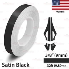3/8" Vinyl Pinstriping Pin Stripe Car Styling Tape Decal Sticker 9mm SATIN BLACK