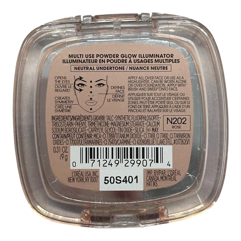 L'Oreal True Match Lumi Powder Glow Illuminator N202 Rose Blush Highlighter READ - Image 4 of 4