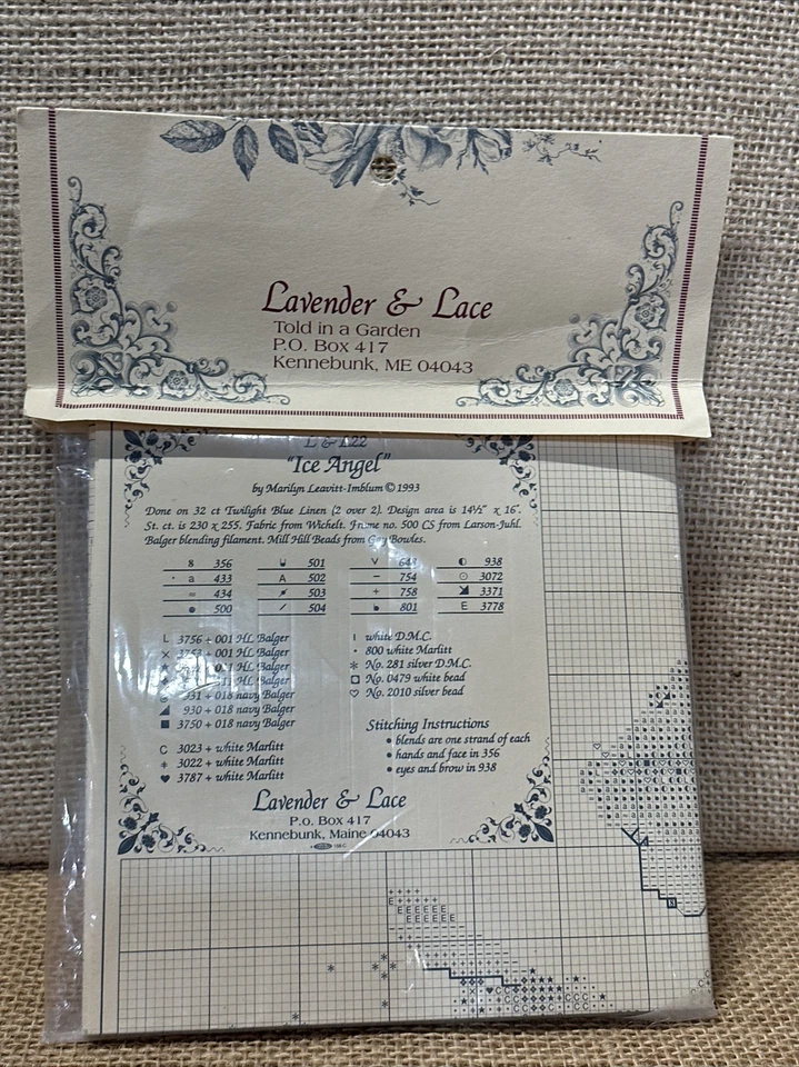 Lavender & Lace ICE ANGEL LL 22 Leavitt-Imblum Chart Pattern NEW 1993 - Image 3 of 3