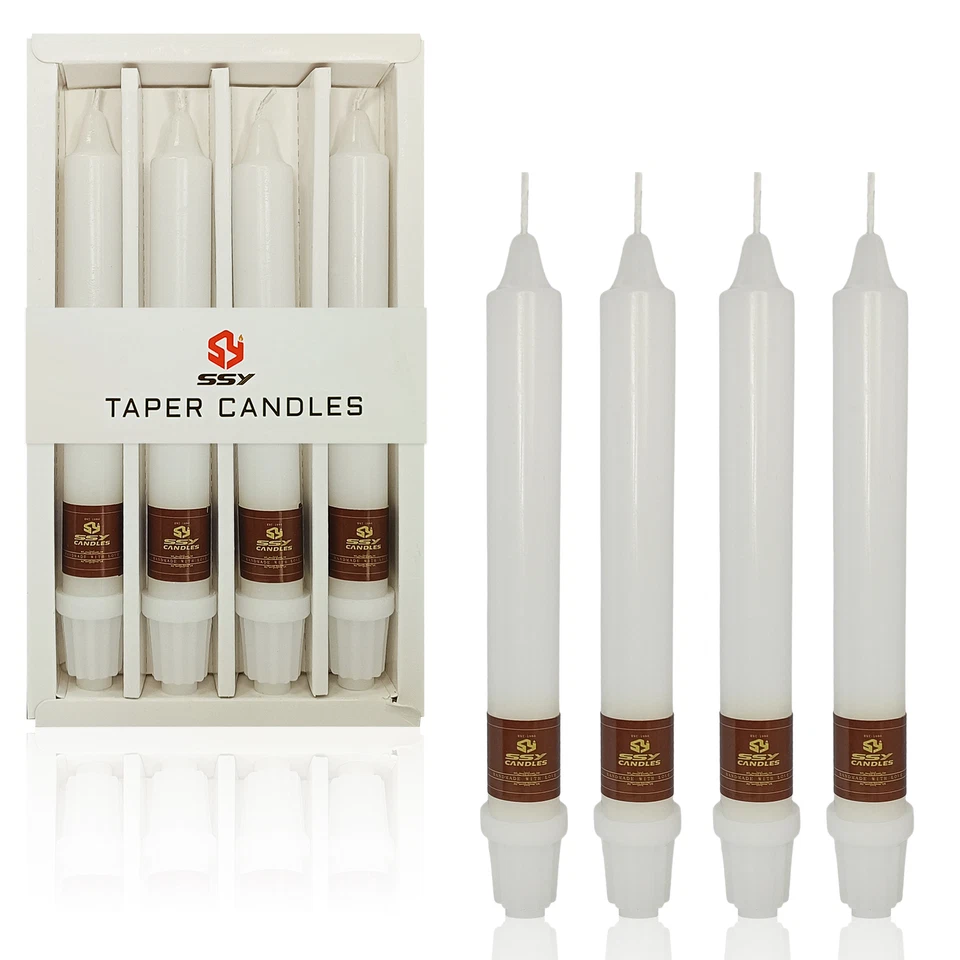 "Juego de 4 velas de cena velas cónicas sin perfume decoración del hogar 8""" Foto 2 de 4