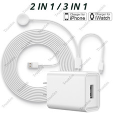 Magnetic Charger Cable USB Adapter For Apple Watch 9 8 7 6 5 4 3 2 1 iPhone iPod