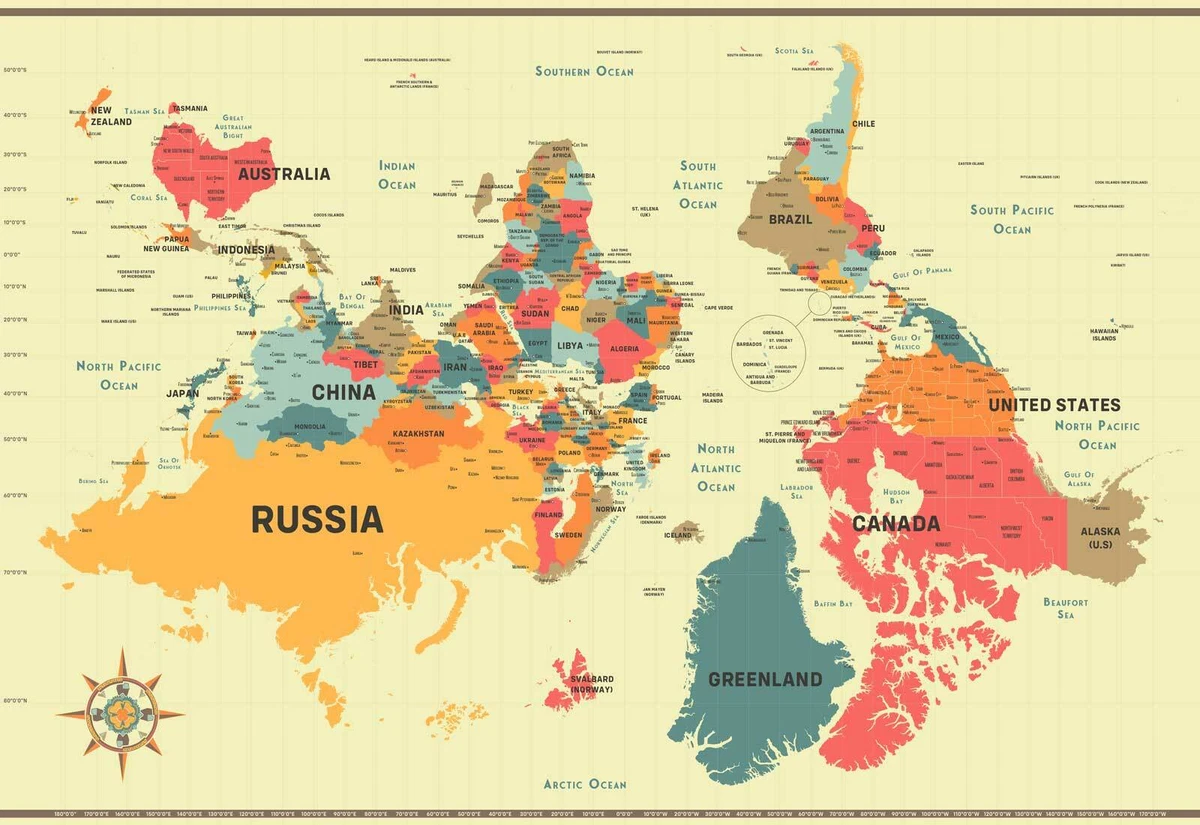 Australian World Map Upside Down