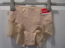 SPANX UNDIE-TECTABLE SMOOTHING LACE HI-HIPSTER PANTIES IN SOFT NUDE  SIZE MEDIUM