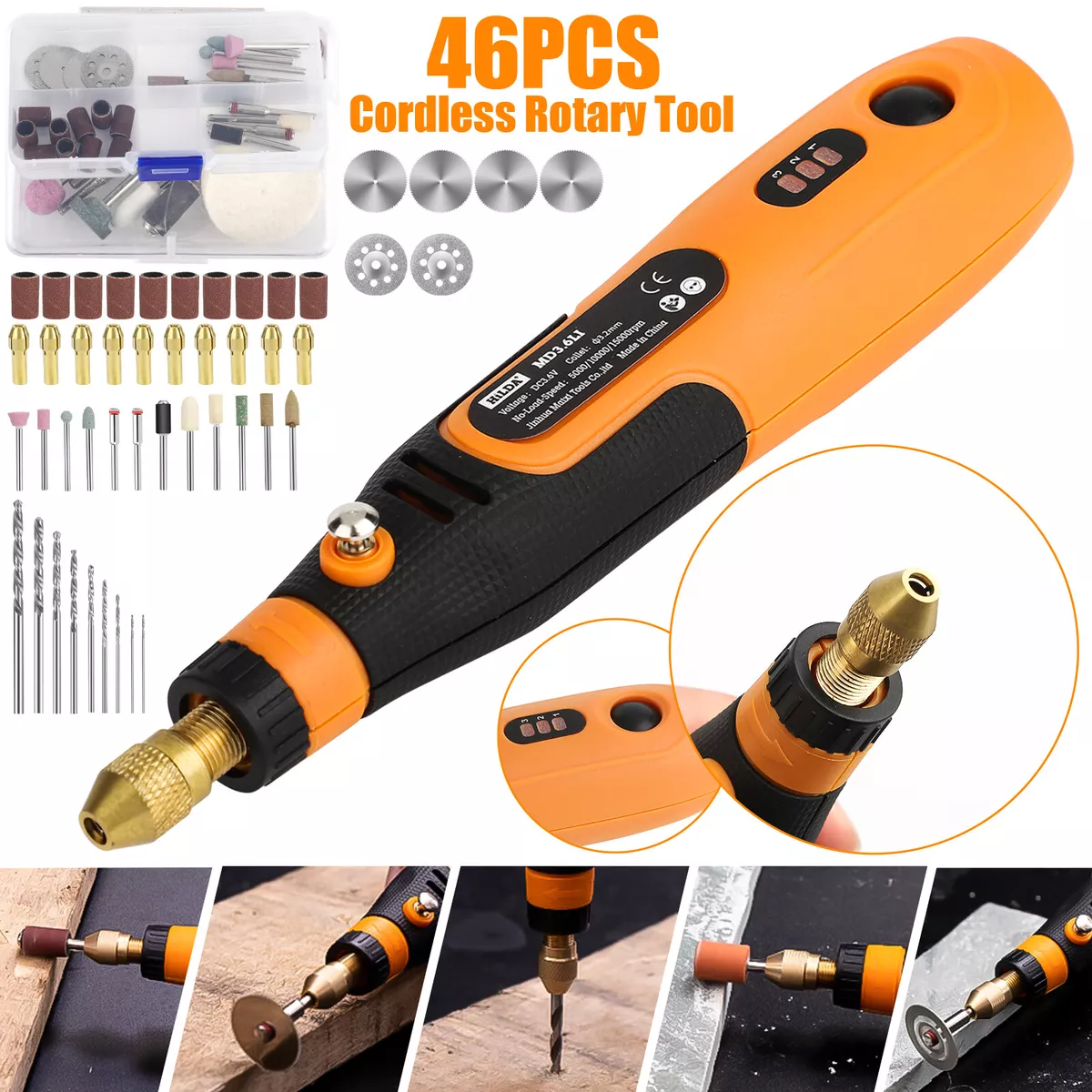 Mini Grinder Rotary Tool Polishing Drill Kit Variable Speed w