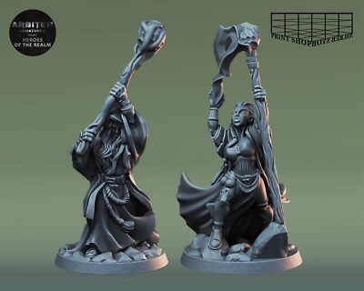 Magier Miniatur Set Zauberer Held Figur für TTRPGs wie D&D 5e Pathfinder