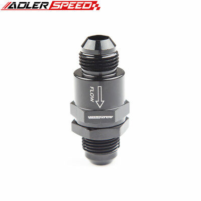 US SHIP 8AN AN-8 Non Return One Way Check Valve Fuel EFI Fitting Adapter Black