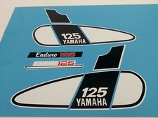 JUEGO GRÁFICO CALCOMANÍAS TANQUE COMBUSTIBLE YAMAHA DT125 1976 (#Y59)