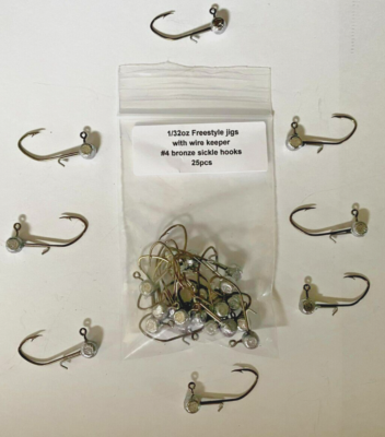 15-Pack Crappie Jig Heads – 1/32 Oz With #4 Sickle Hooks & 3D Eyes, Multicolor Fishing Lures For Freshwater