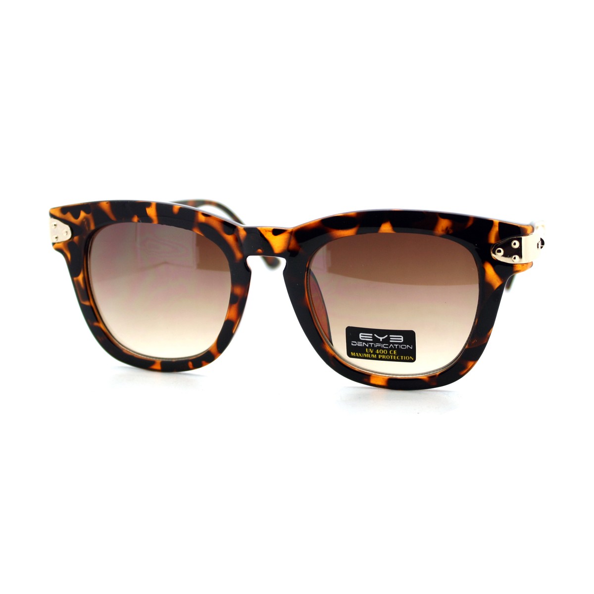 Oversized Square Gradient Sunglasses - UV400 Protection - Chic Designer Style Black Narrow Oversized Square Gradient Sunglasses with Blue  main image 3