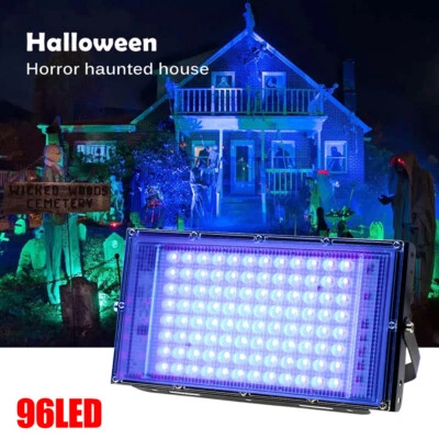 100W LED UV Schwarzlicht Strahler Fluter Wasserdicht Scheinwerfer Party Dekor - Bild 1 von 4