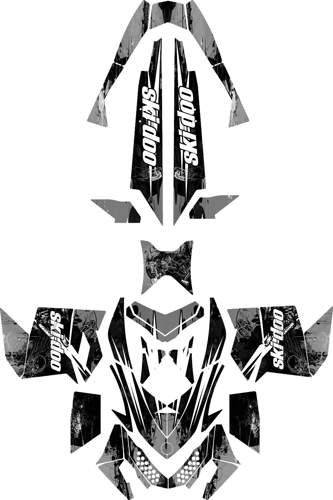 Graphic Kit Vinyl Wrap Decals Sticker 2008 2012Ski Doo XP KGFX graphics kit