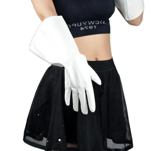 38 厘米长手套大袖宽袖口灯笼袖袖口聚氨脂合成革 — 第 4/4 张图片