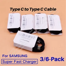 3/6Pack USB-C To Type-C Cable Fast PD Charger Lot 3FT For Samsung Note10 S20