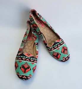 multi colored ballet flats