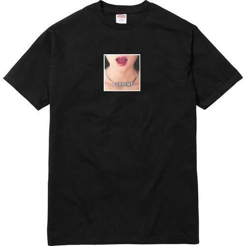 TOUJOURS EN PLASTIQUE NEUF COLLIER SUPRÊME TEE NOIR TAILLE S T SHIRT SS18