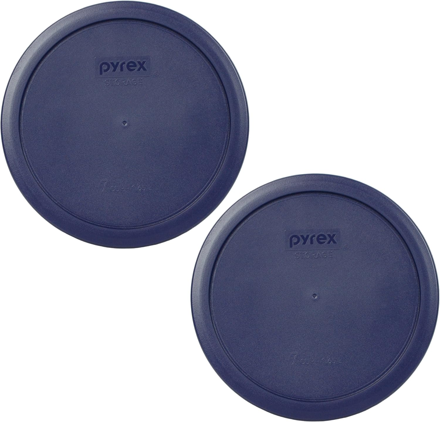 7402-PC Blue Round Plastic Food Storage Lid Set, 6/7 Cup, Made in USA, 2 Pack