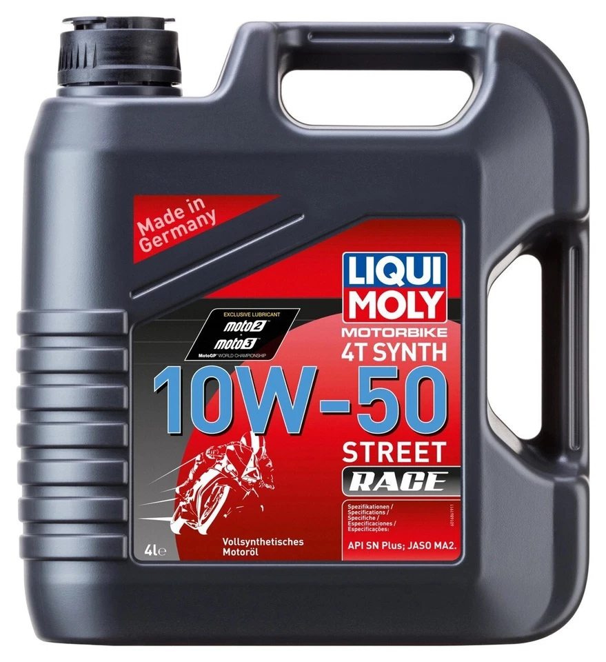 Liqui Moly 4T synth 10W50 street race 4L/S.K.U : 1686. 66,99e au lieu de 76,32e - Photo 1/1