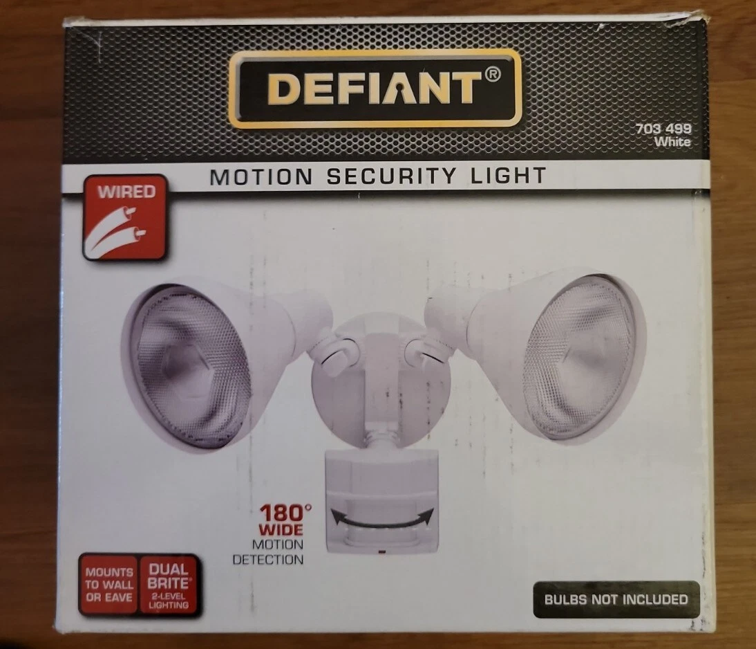 Defiant 180 Degree Wide Motion Detection Sensing Outdoor Security