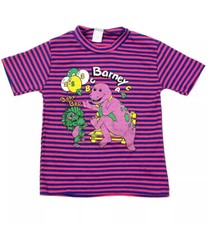 Vintage 90s Barney Baby Tee Baby Bop Graphic Single Stitch Youth Kids Medium M