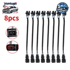8 X For Jetronic EV1 to Mini Delphi Multec 2 Fuel Injector Wire Harness Adapter