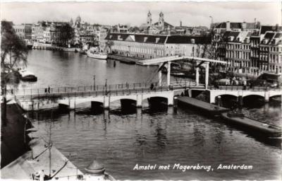 CPA AK AMSTERDAM Amstel mit magerer Brücke. NIEDERLANDE (624941)