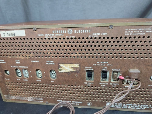 Vintage General Electric Radio Tuner Model 5000 Works VIDEO DEMO! 🎥📺✅ - Picture 14 of 18