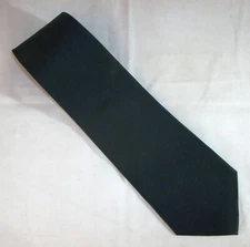 Solid Black Polyester Neck Tie by Michael Bruce 57" Long x 3.75" Wide (E559)