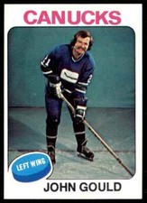 1975-76 Topps Hockey Card John Gould Z Vancouver Canucks #266