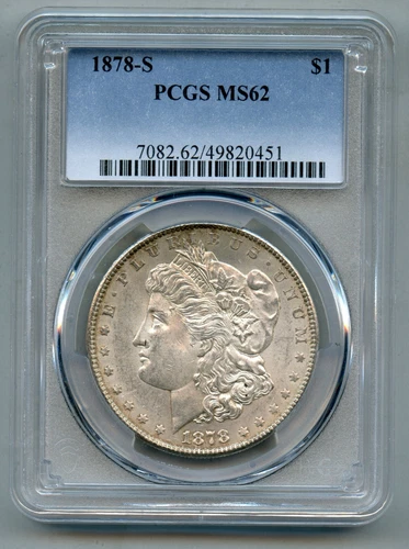 1878 S Morgan Silver Dollar PCGS MS 62