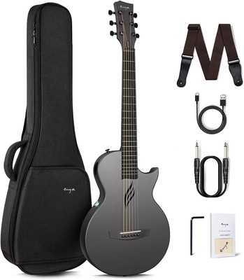 Travel-Ready NOVA Go SP1 Carbon Fiber Guitar Bundle with Bluetooth & Gig Bag Kit