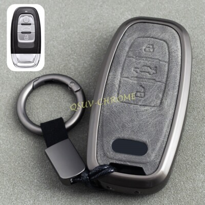 Smart Key Kettenanhänger Lederhülle Gehäuse für Audi A4 B8 A5 A6 C7