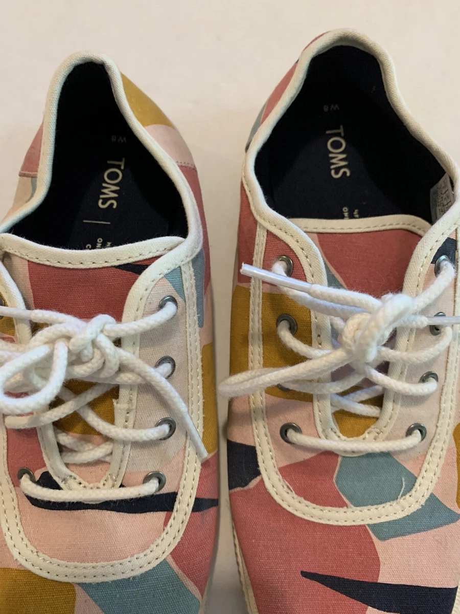 Toms Sneakers Colorful Path Colorblock Womens Size 8 Vegan