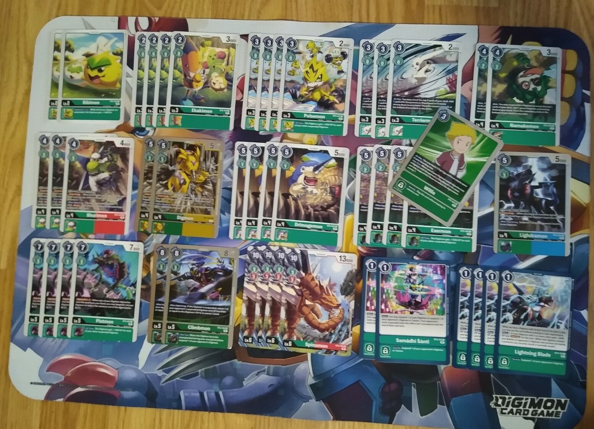 Digimon New Awakening Green Deck Digimon Card Game Lot!