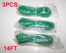 3 Pack Lot - 14FT RJ11 Flat 2-Wire Voice Telephone Phone DSL Fax Cord Green