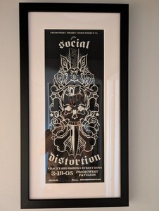 MIKE NESS SOCIAL DISTORTION サイン入りポスター MIKE NESS SOCIAL DISTORTION サイン入りポスター Mike Ness Autograph