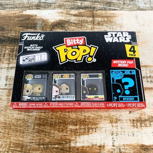 NEW Funko Bitty Pop! 4-Pack Star Wars Luke Skywalker, Obi Wan Kenobi, Jawa