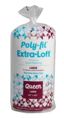 Poly-Fil Extra-Loft Quilt Batting, Premium Polyester Batting for Quil