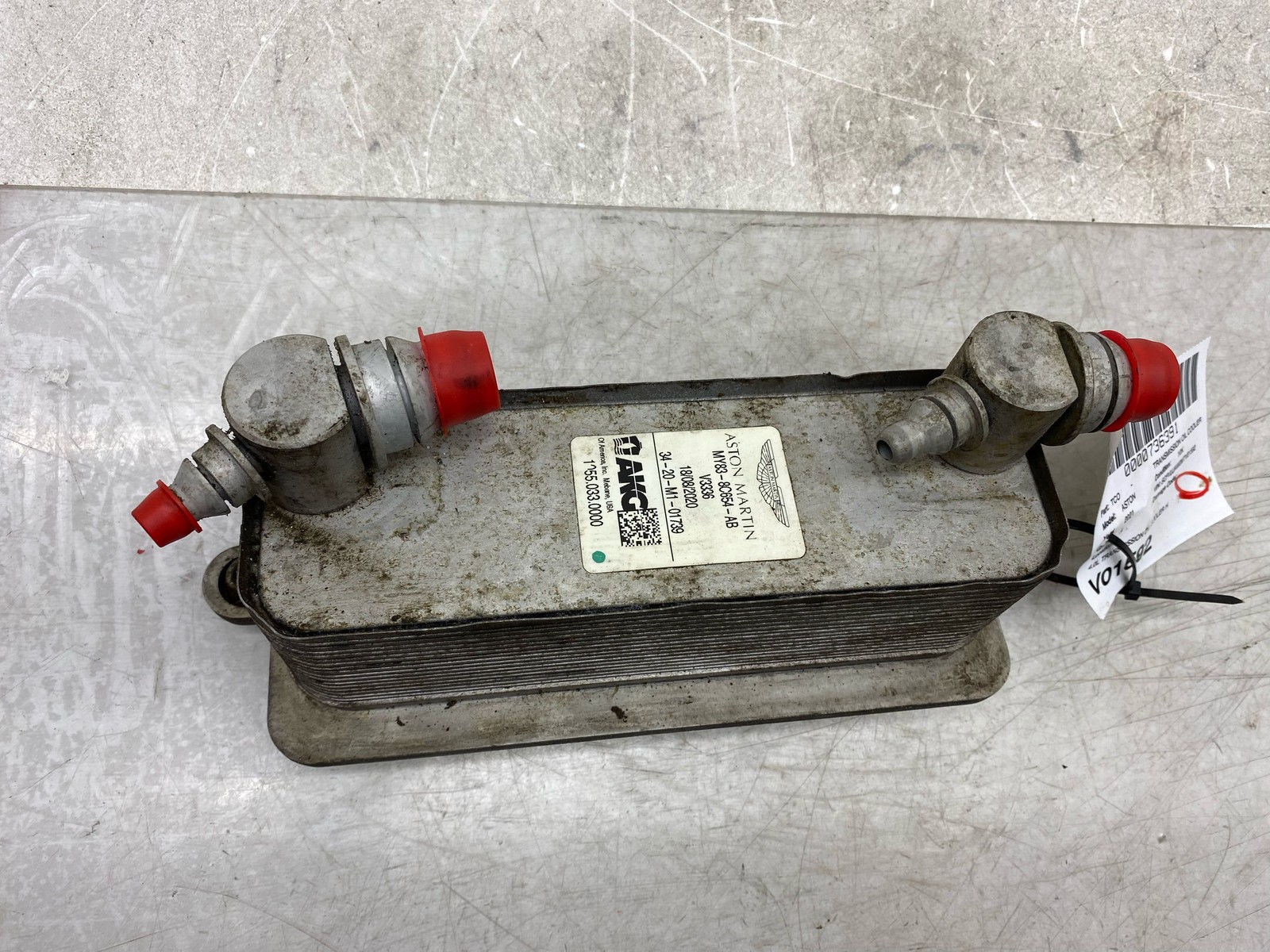 2020-2025 ASTON MARTIN DBX 4.0L TRANS OIL COOLER HEAT EXCHANGER MY83-8C654-AB