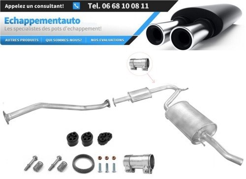 Tube intermédiaire et silencieux arrière renforcé pour Fiat Ducato 2.8 JTD 2002