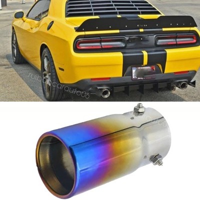 Car Chrome Stainless Rear Exhaust Pipe Tail Muffler Tip For Dodge Challenger