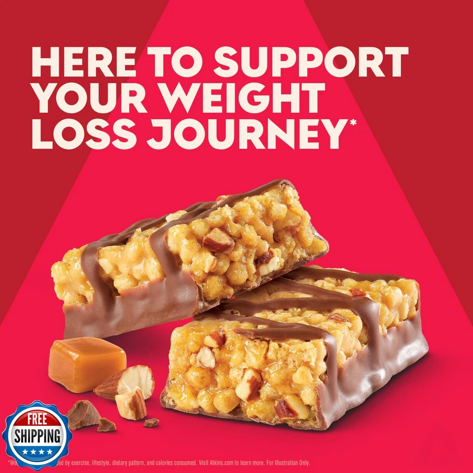 Barra alta en proteínas Atkins chocolate almendra caramelo, ceto-friendly, sin gluten  Foto 4 de 4