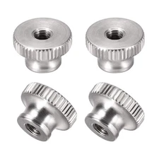 uxcell Knurled Thumb Nuts 4Pcs M5x0.8mm 304 Stainless Steel Round Knobs Faste...