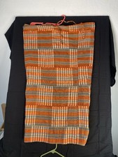 Vintage Handmade Patchwork Wrap Skirt/Dress Boho Ethnic Plaid Cotton Adjustable